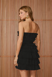 FABULOUS AGILITÀ - Vestido Curto Isabela Babados Preto