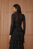 FABULOUS AGILITÀ - Blusa Elizabeth Tule Gola Alta Preto