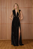 FABULOUS AGILITÀ - Vestido Longo Madson Fenda Preto
