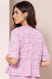 ONE UP - Bolero Tweed Estampado Rosa