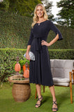ONE UP - Vestido Crepe Black Com Tubetes Cristais