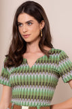 ONE UP - Blusa Ferrat Estampado Verde