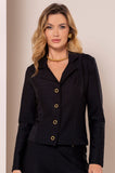 ONE UP - Blazer Herve Black Botão Aramado