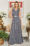 ONE UP - Vestido Longo Zador Marinho