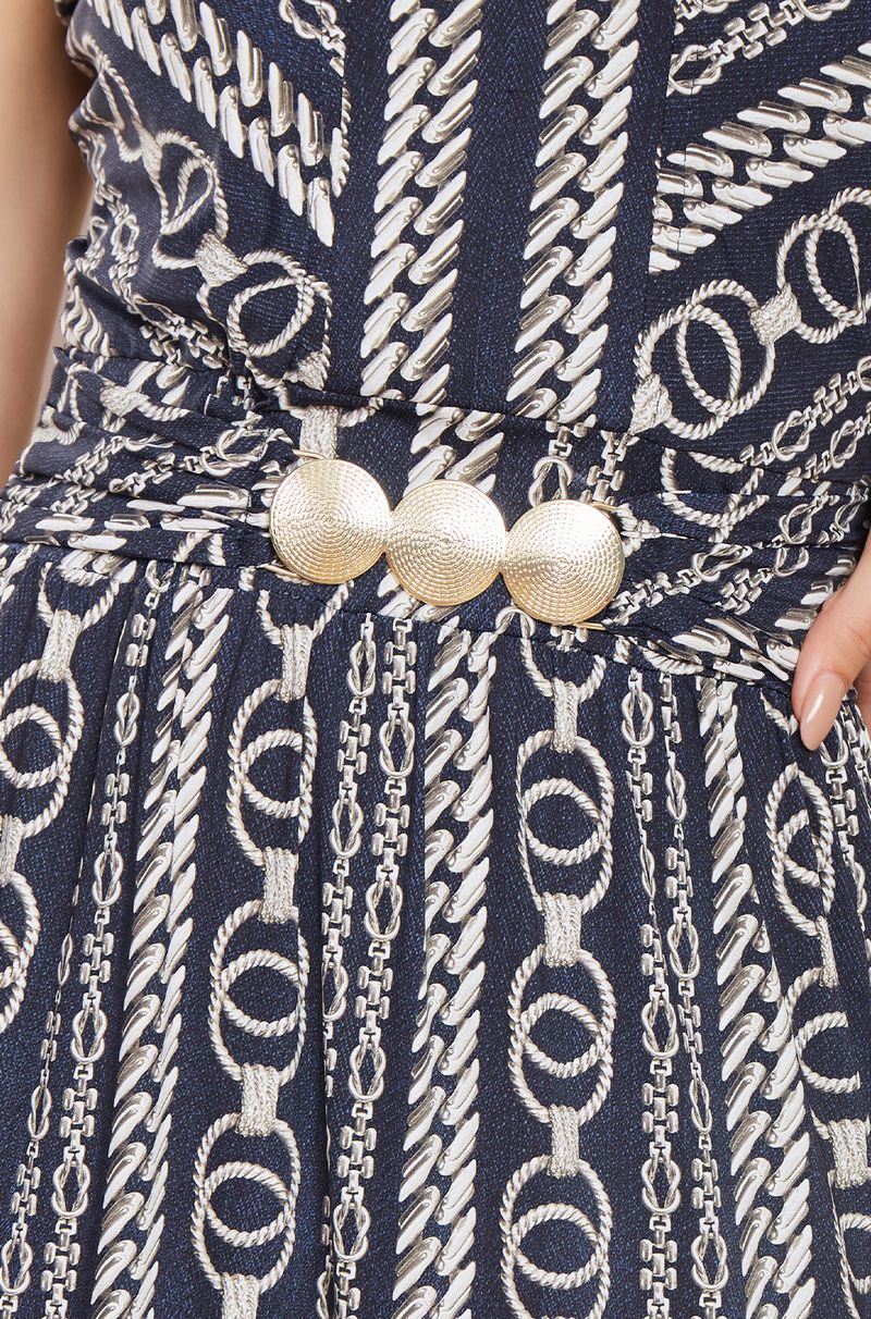 ONE UP - Vestido Longo Zador Marinho