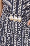 ONE UP - Vestido Longo Zador Marinho