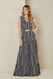 ONE UP - Vestido Longo Zador Marinho