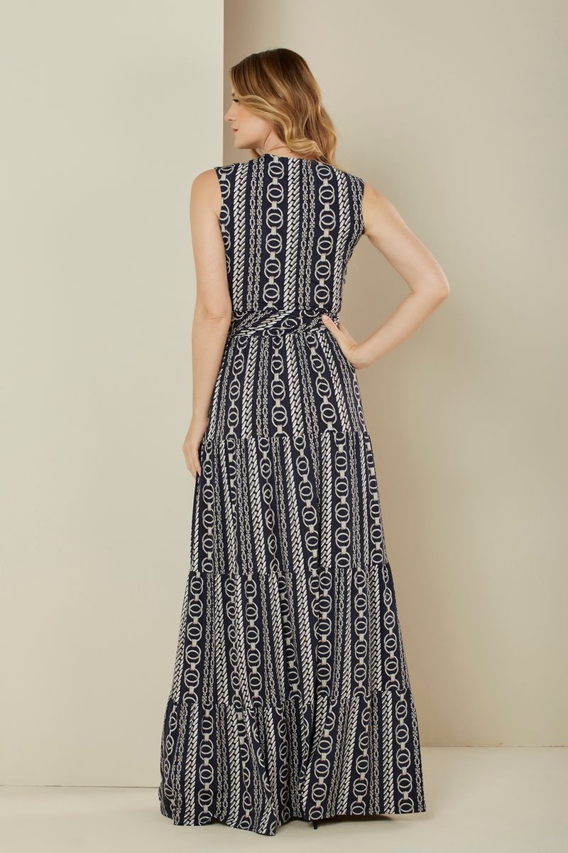 ONE UP - Vestido Longo Zador Marinho
