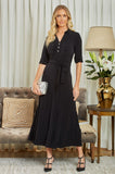 ONE UP - Vestido Polo Crepe Preto