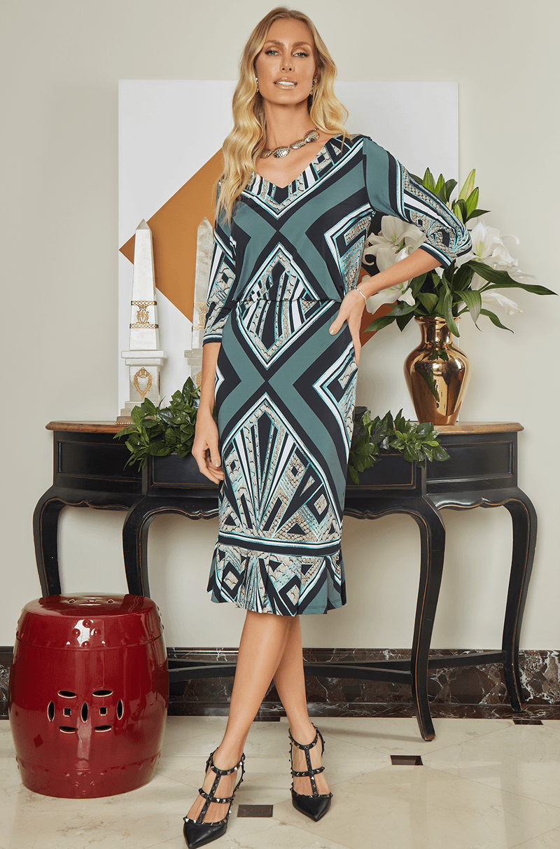 ONE UP - Vestido Bey Bey Verde