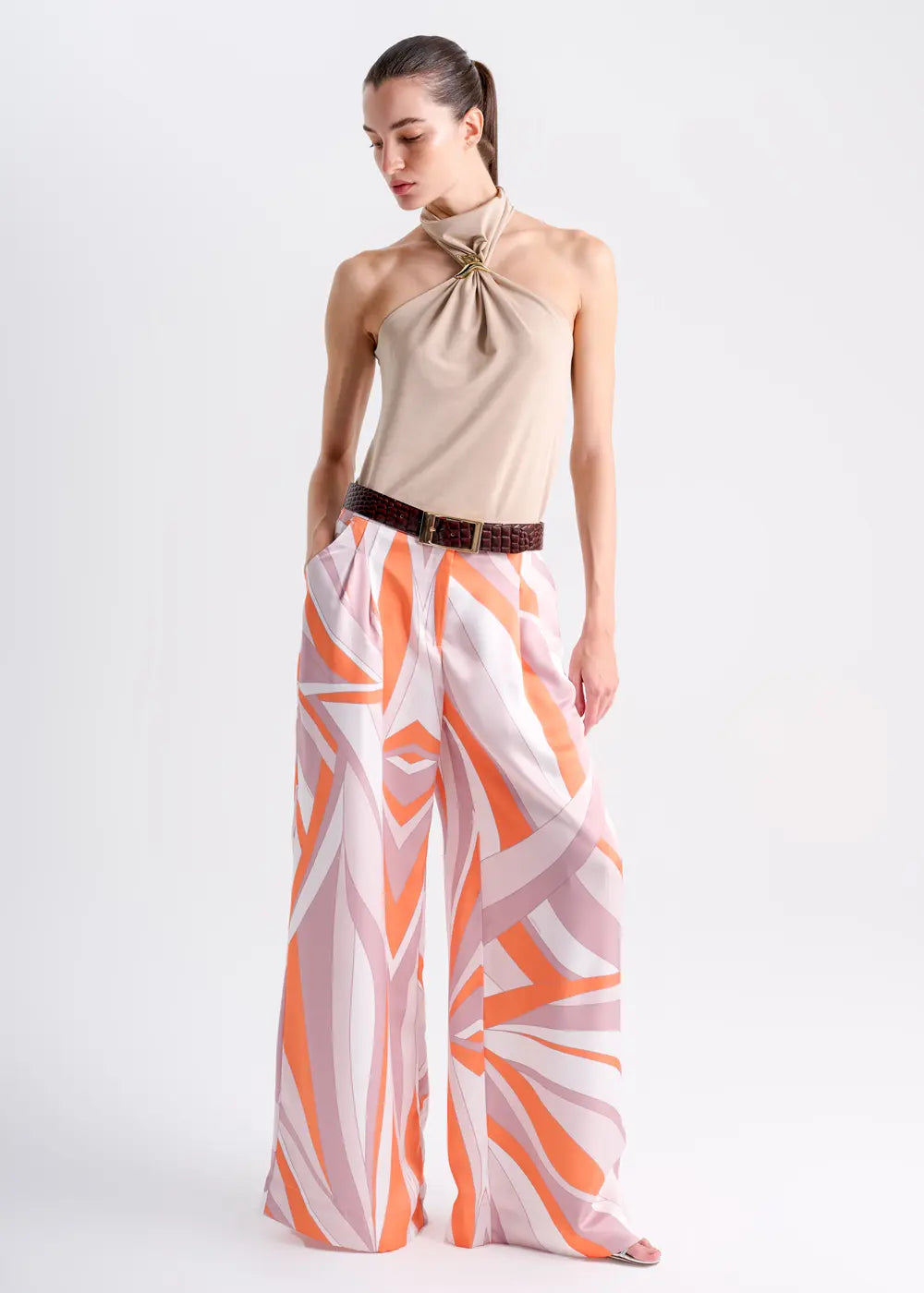 ALPHORRIA - Blusa Detalhe Metal Fendi