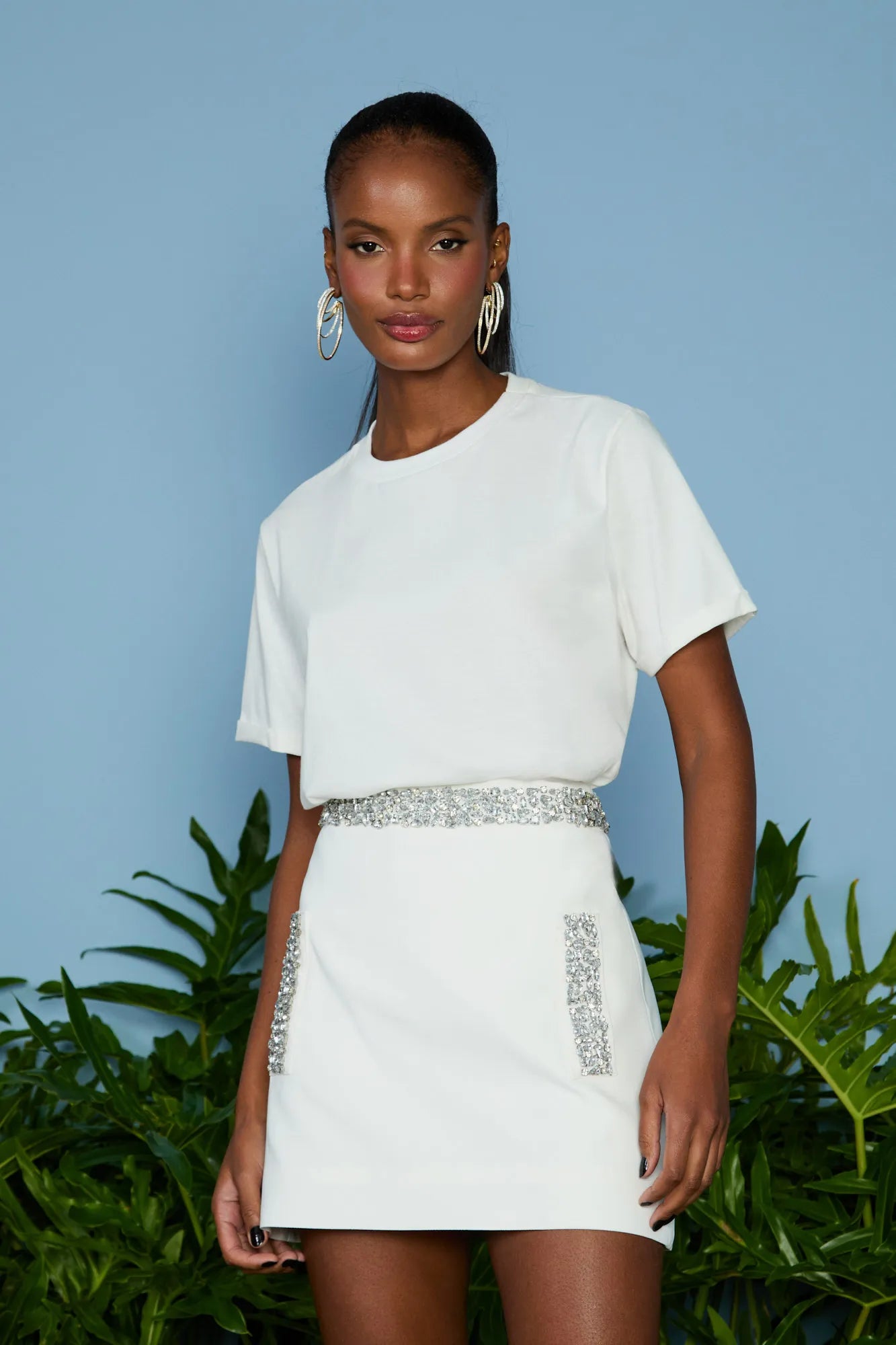 AGILITÀ - Saia Thais Bordada OFF White