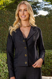 ONE UP - Blazer Herve Black Botão Aramado