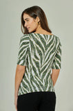 ONE UP - Blusa Lucie Verde Estampado