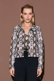 ONE UP - Bolero Cosette Bege Estampado