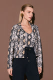 ONE UP - Bolero Cosette Bege Estampado