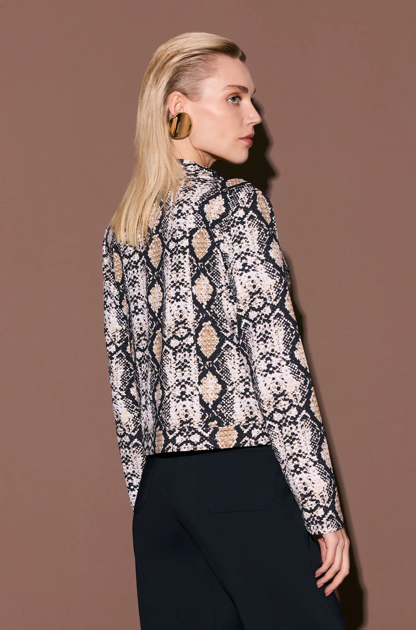 ONE UP - Bolero Cosette Bege Estampado