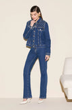 ONE UP - Calça Jeans Blue Matelasse Marinho