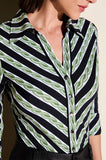 ONE UP - Camisa Lis Verde Estampado