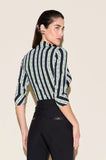 ONE UP - Camisa Lis Verde Estampado