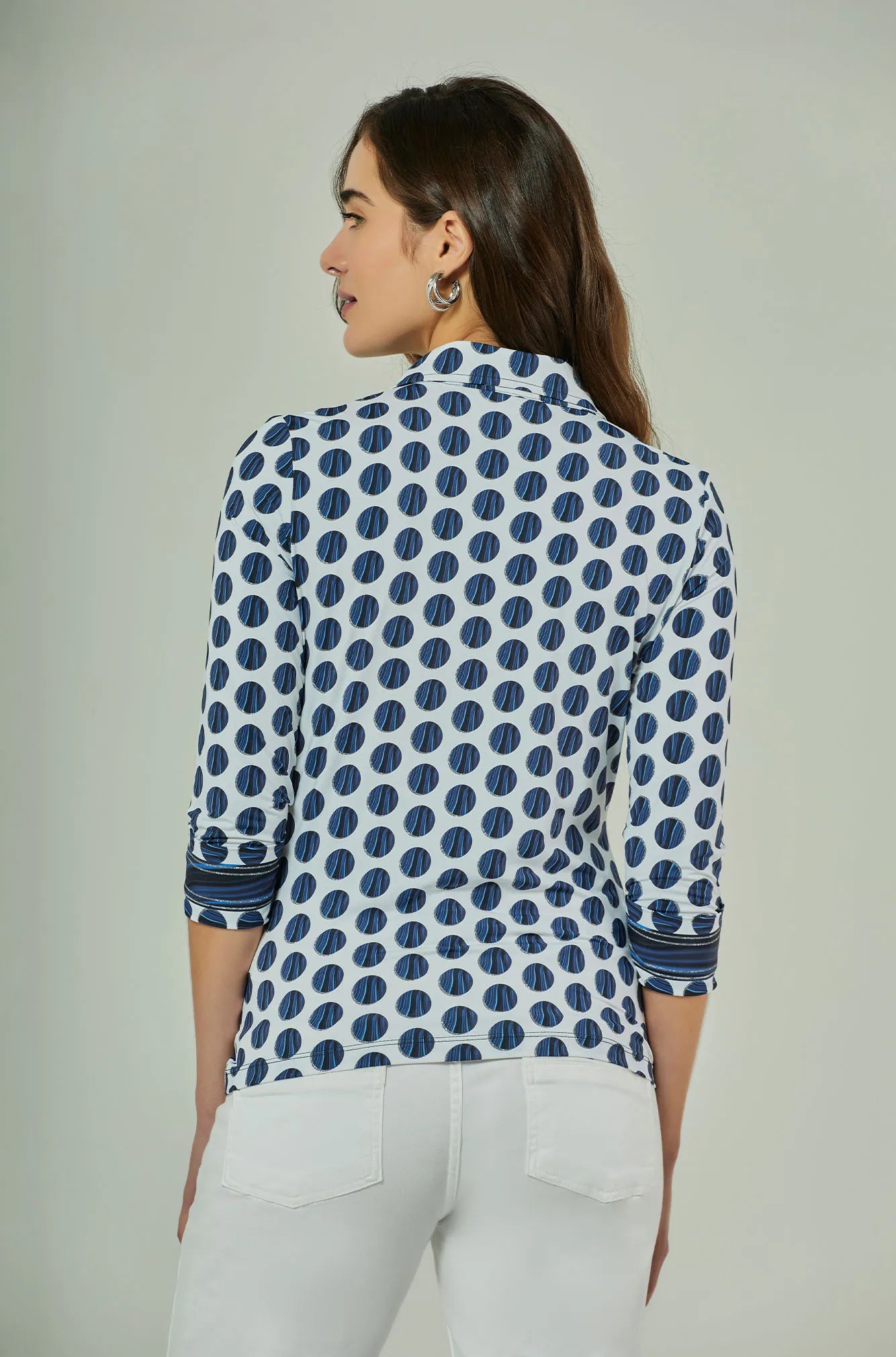 ONE UP - Camisa Marie Ane Branco Estampado