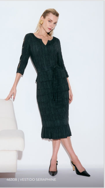 ONE UP - Vestido Seraphine Militar Verde