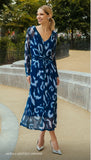 ONE UP - Vestido Ariane Azul Estampado