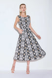 ONE UP - Vestido Cosette Bege Estampado