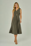 ONE UP - Vestido Havana C/ Fivela Trancada Havana