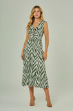 ONE UP - Vestido Lucie Verde Estampado