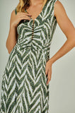 ONE UP - Vestido Lucie Verde Estampado