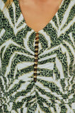 ONE UP - Vestido Lucie Verde Estampado