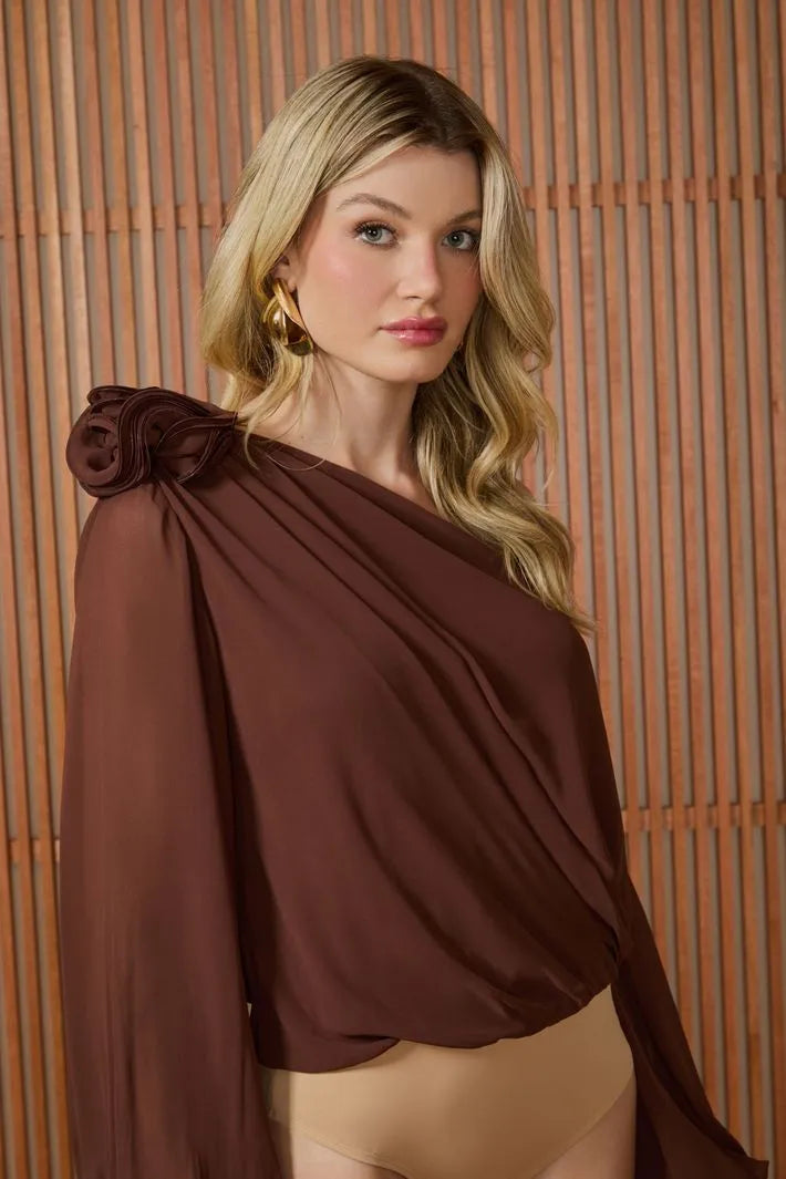 FABULOUS AGILITÀ - Body Claire Um Ombro Só Coffee