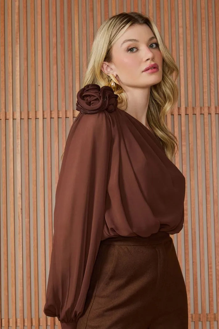 FABULOUS AGILITÀ - Body Claire Um Ombro Só Coffee