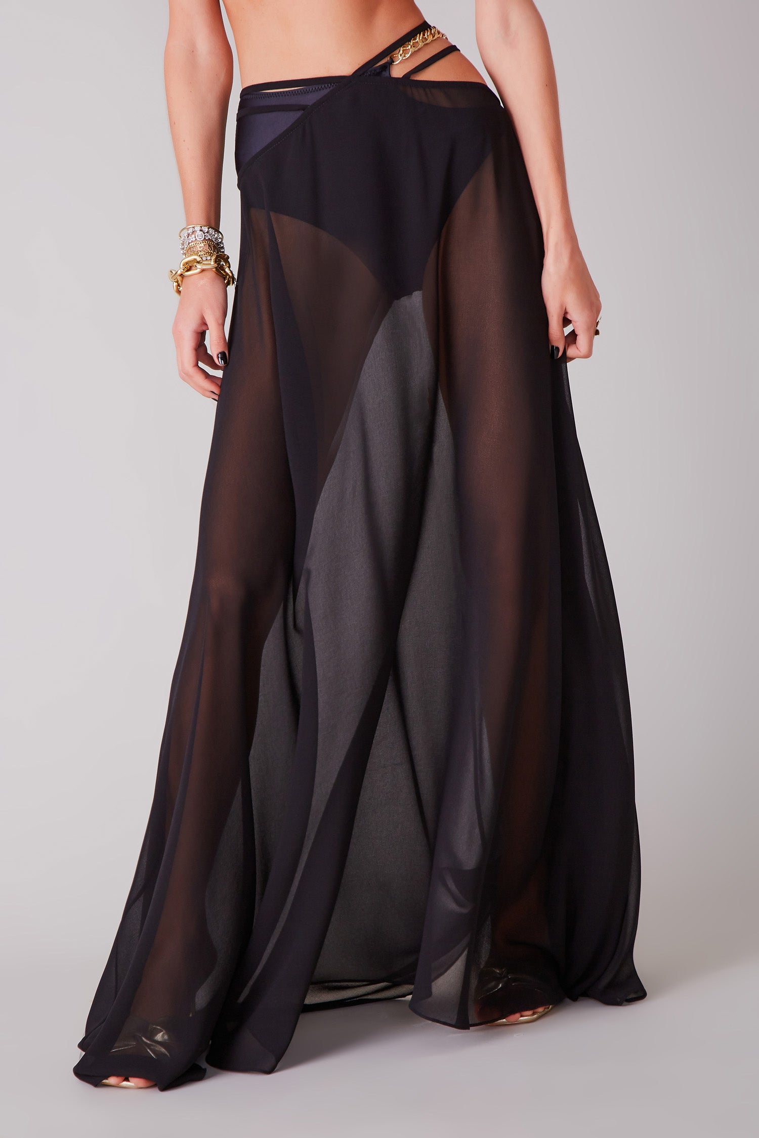 FABULOUS AGILITÀ - Saia L Nice Al Mare Preto - Verão 22