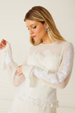 FABULOUS AGILITÀ - Vestido Curto Claudia Off White - Inverno 22