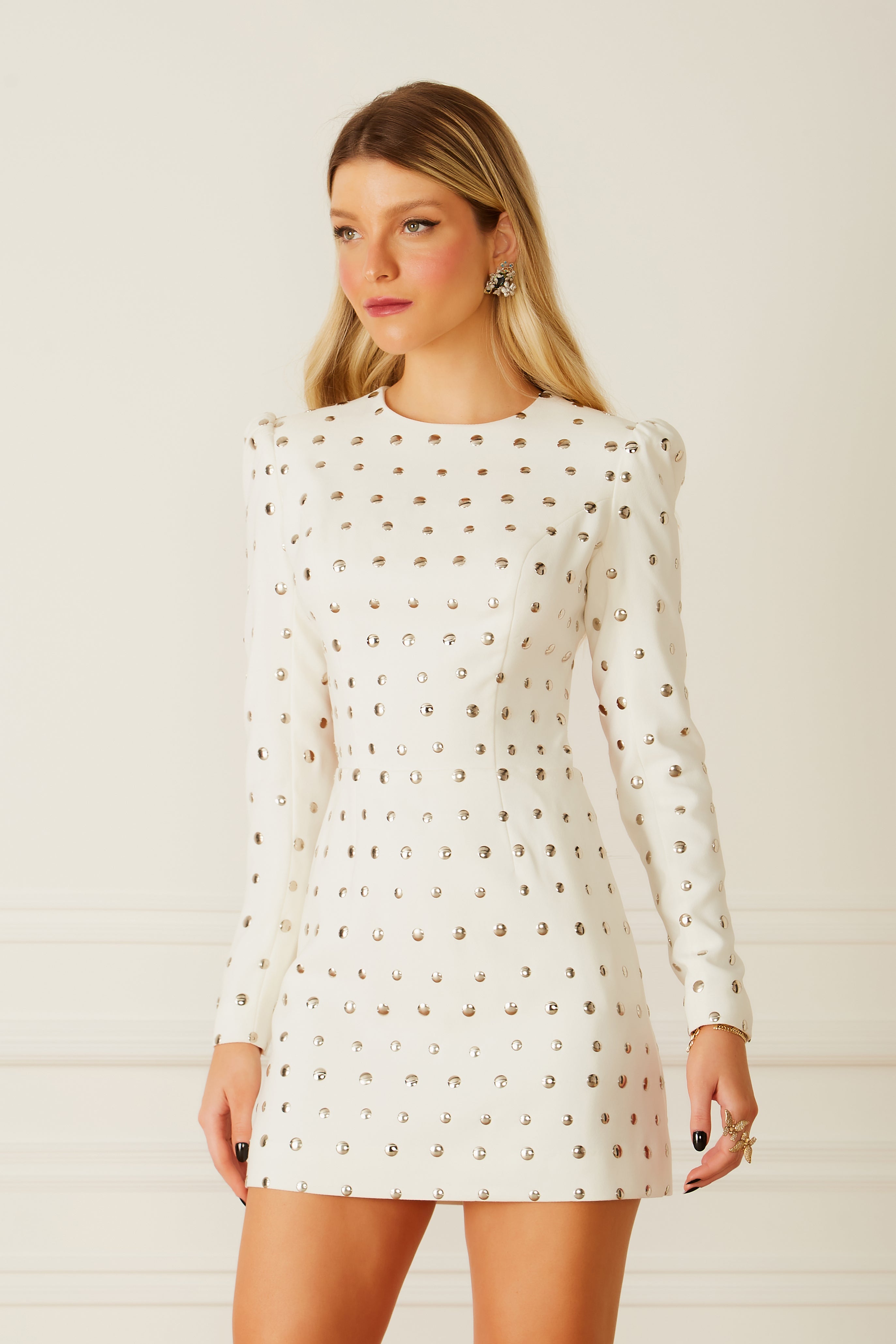 FABULOUS AGILITÀ - Vestido Curto Estrela Off White - Inverno 22