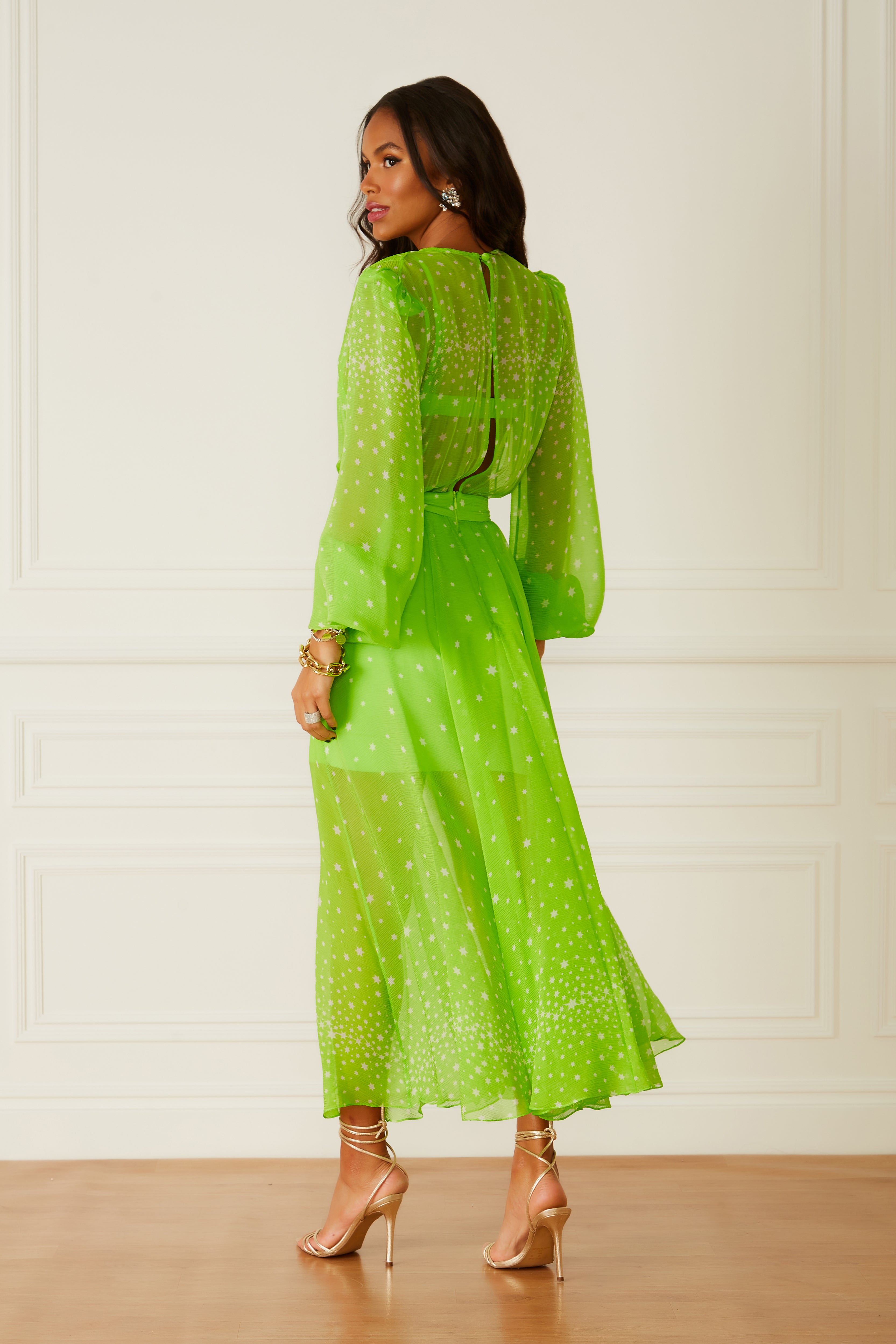 FABULOUS AGILITÀ - Vestido Midi Nath Green Star - Inverno 22