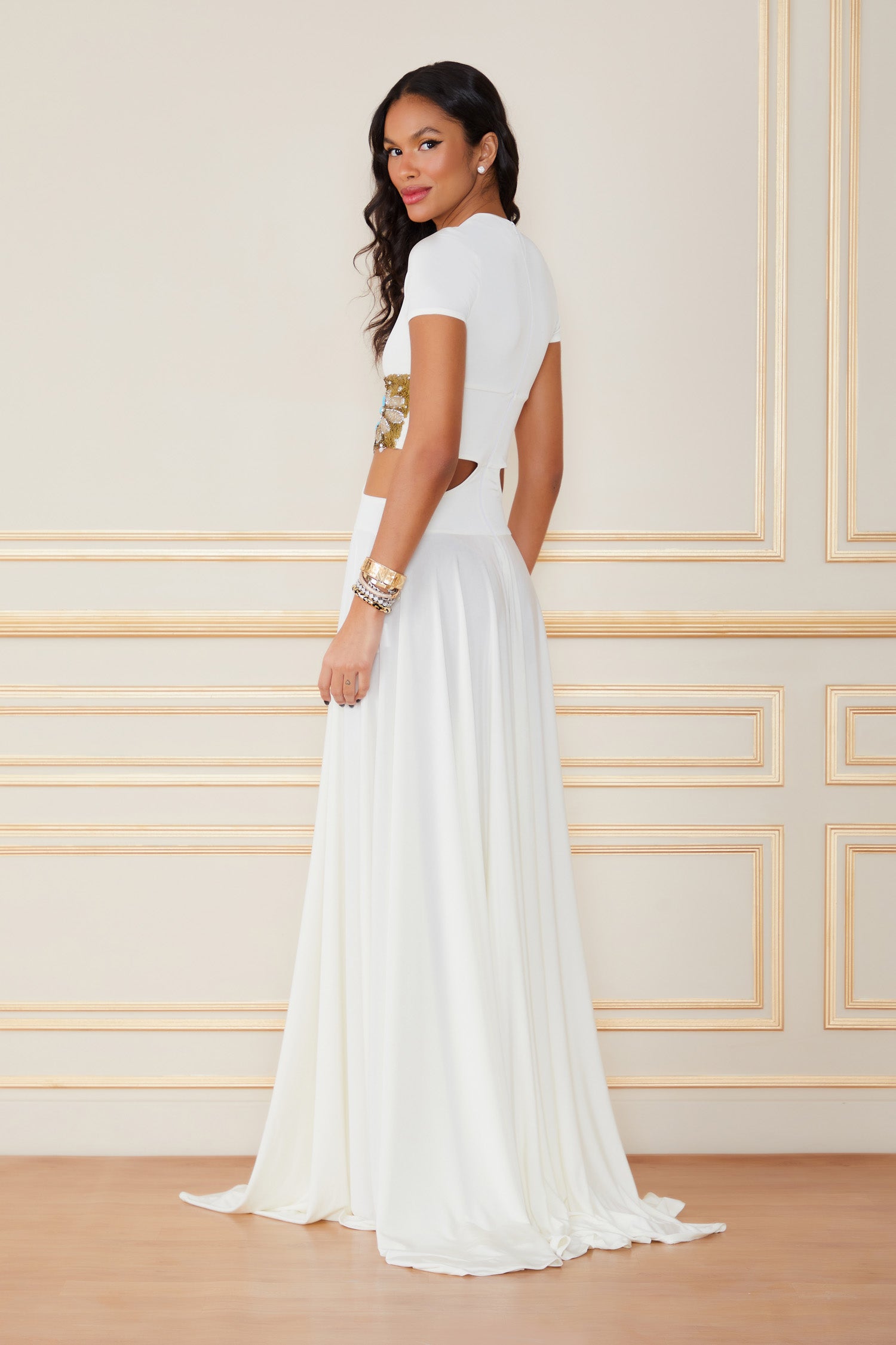 FABULOUS AGILITÀ - Vestido Longo Lauren Branco -Verão 23