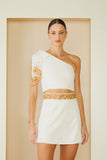 AGILITÀ - Blusa Brilho Laço Ombro Off White - Verão 23