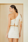 AGILITÀ - Blusa Brilho Laço Ombro Off White - Verão 23