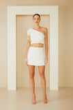 AGILITÀ - Blusa Brilho Laço Ombro Off White - Verão 23