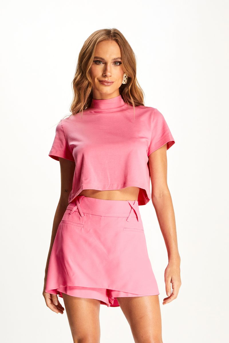 CHARTH - Short Saia Simona Rosa Pop - Verão 23