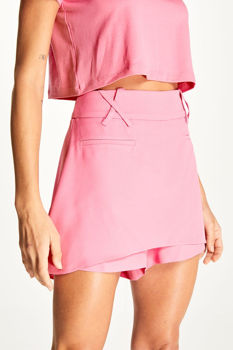 CHARTH - Short Saia Simona Rosa Pop - Verão 23