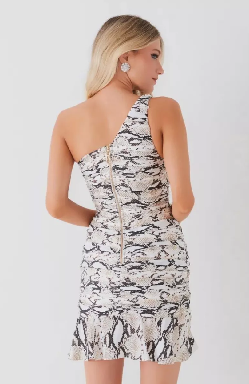 FABULOUS AGILITÀ - Vestido Mel Ombro Único Pitton - Verão 19