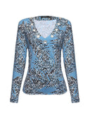 Blusa Ciel Azul Estampada by One Up - Ana Vargas