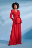 ALPHORRIA - Vestido Longo com Laço Vermelho