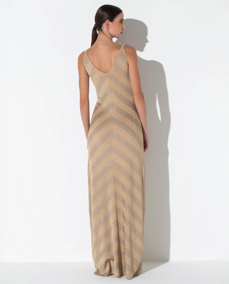 LAFORT - Vestido Longo Dourado Agne