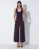 LAFORT - Calça Pantacourt Milena Roxo Tinto