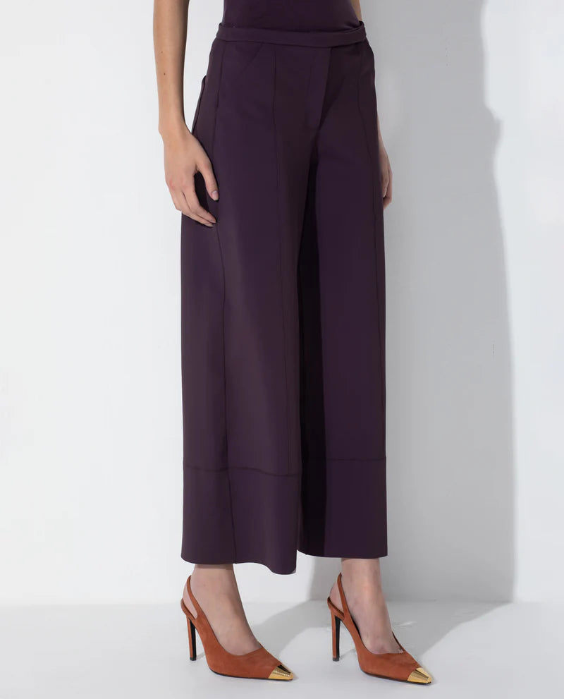 LAFORT - Calça Pantacourt Milena Roxo Tinto